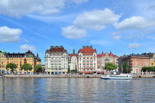 Beautiful quay in Stockholm