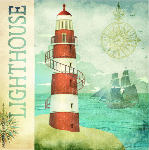 Vintage Lighthouse Poster