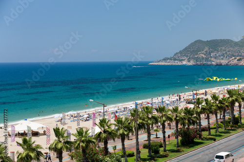 Fototapeta Naklejka Na Ścianę i Meble -  Alanya - the beach of Cleopatra . Turkey