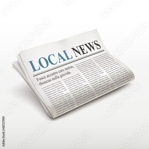 local news words on newspaper