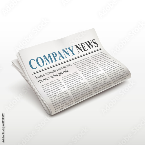 company news words on newspaper