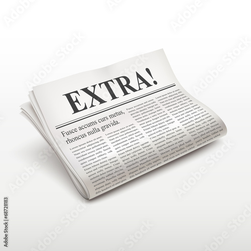 extra word on newspaper