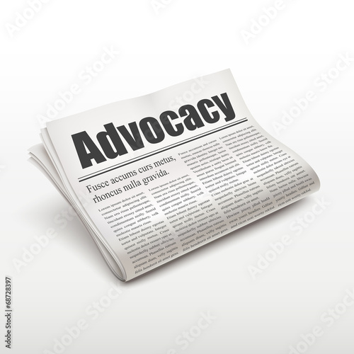 advocacy word on newspaper