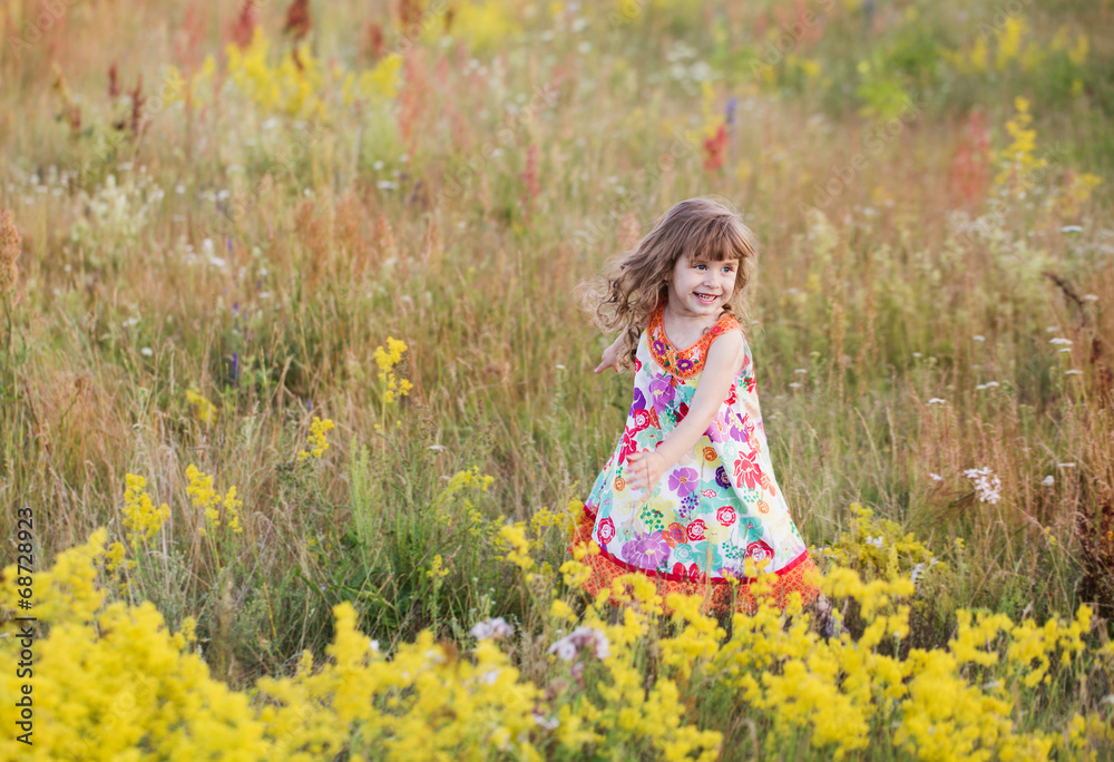 beautiful little girl outdoor