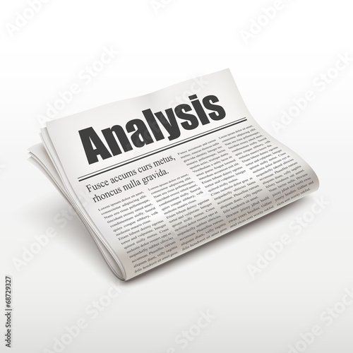 analysis word on newspaper