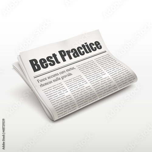 best practice words on newspaper