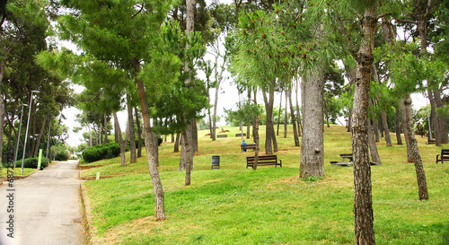 Parque infantil en la montaña del Turó de la Peira, Barcelona photo