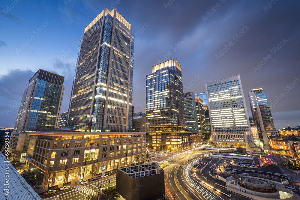 Tokyo, Japan at Marunouchi Business District