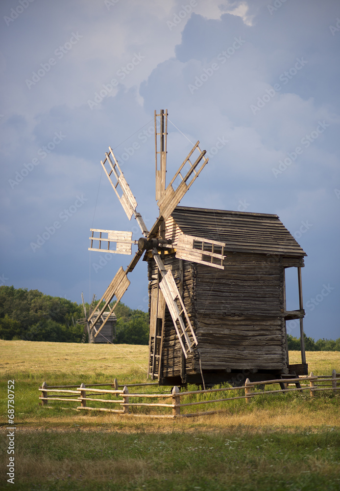 Old wooden windmill Old wooden windmill