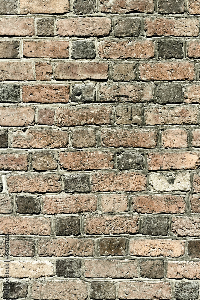 Obraz premium Background of red brick wall pattern texture.
