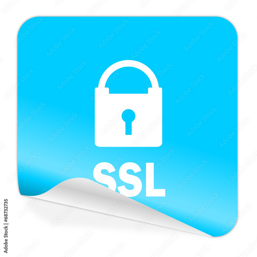 ssl blue sticker icon ssl blue sticker icon