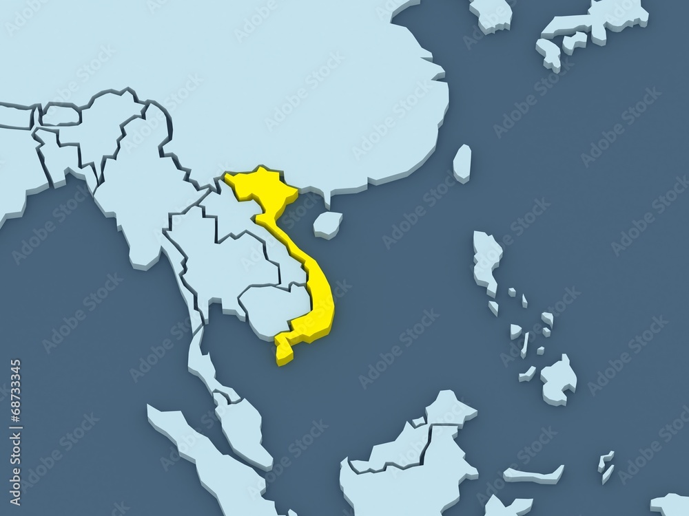 Map of worlds. Vietnam.