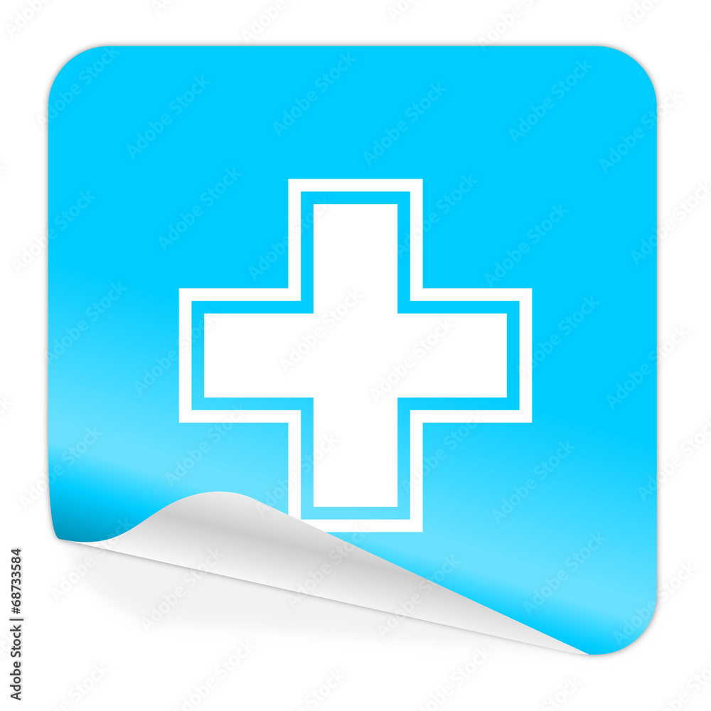Fototapeta premium pharmacy blue sticker icon