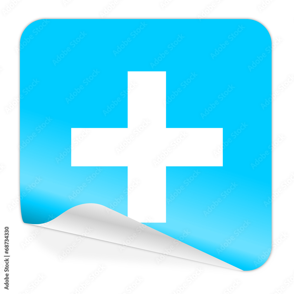Obraz premium plus blue sticker icon