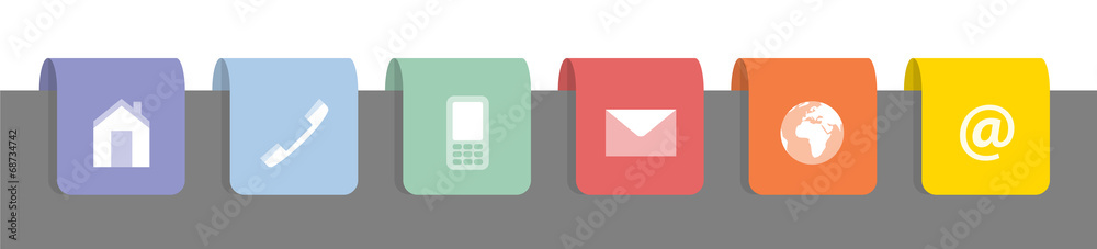 Labels with contact symbols