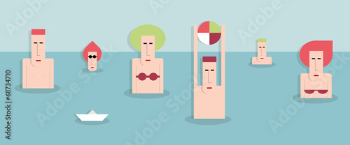 People in the sea