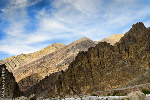 Majestic rocky mountains of Ladakh