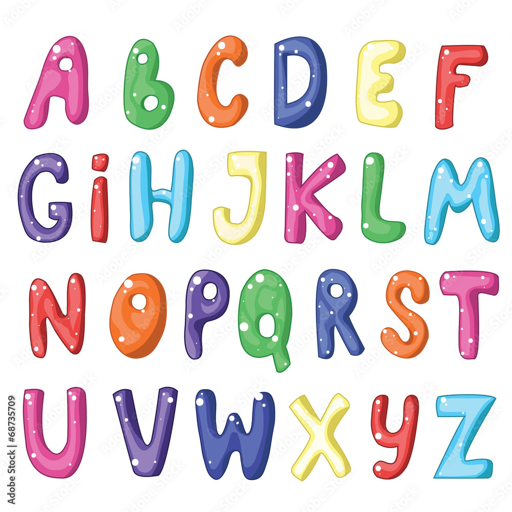 Cartoon alphabet