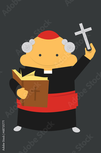 Priest with cross