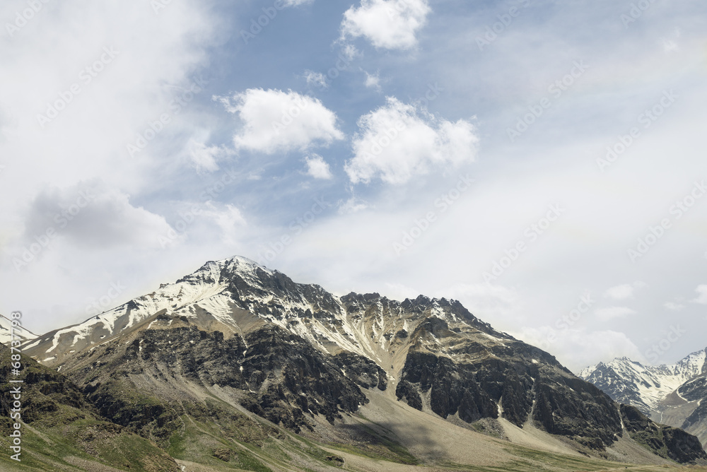 Scenery view of Himalayan snow capped mountains Scenery view of Himalayan snow capped mountains