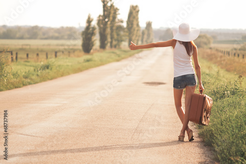 Beautiful traveller girl