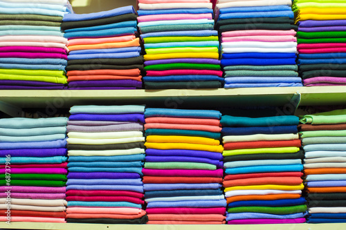 Colorful turkish fabric samples on Grand bazaar