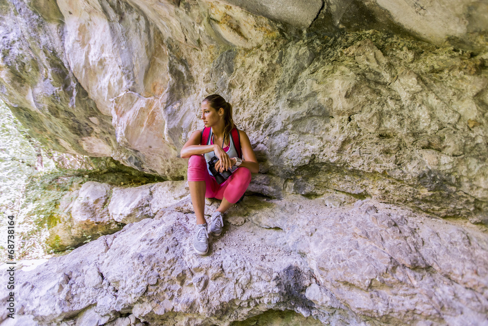 Young woman at hiking