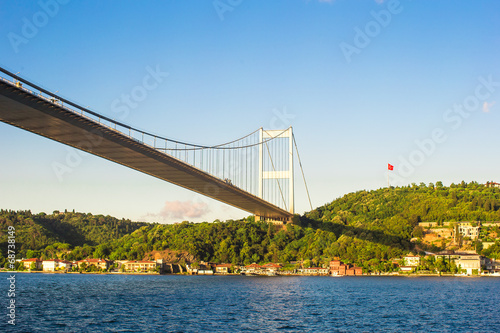 Fatih Sultan Mehmet Bridge in Istanbul Turkey