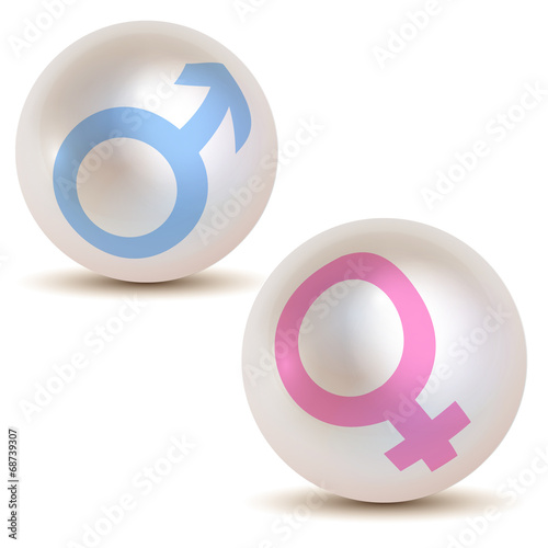 Mars Venus Geschlecht Symbol Perle