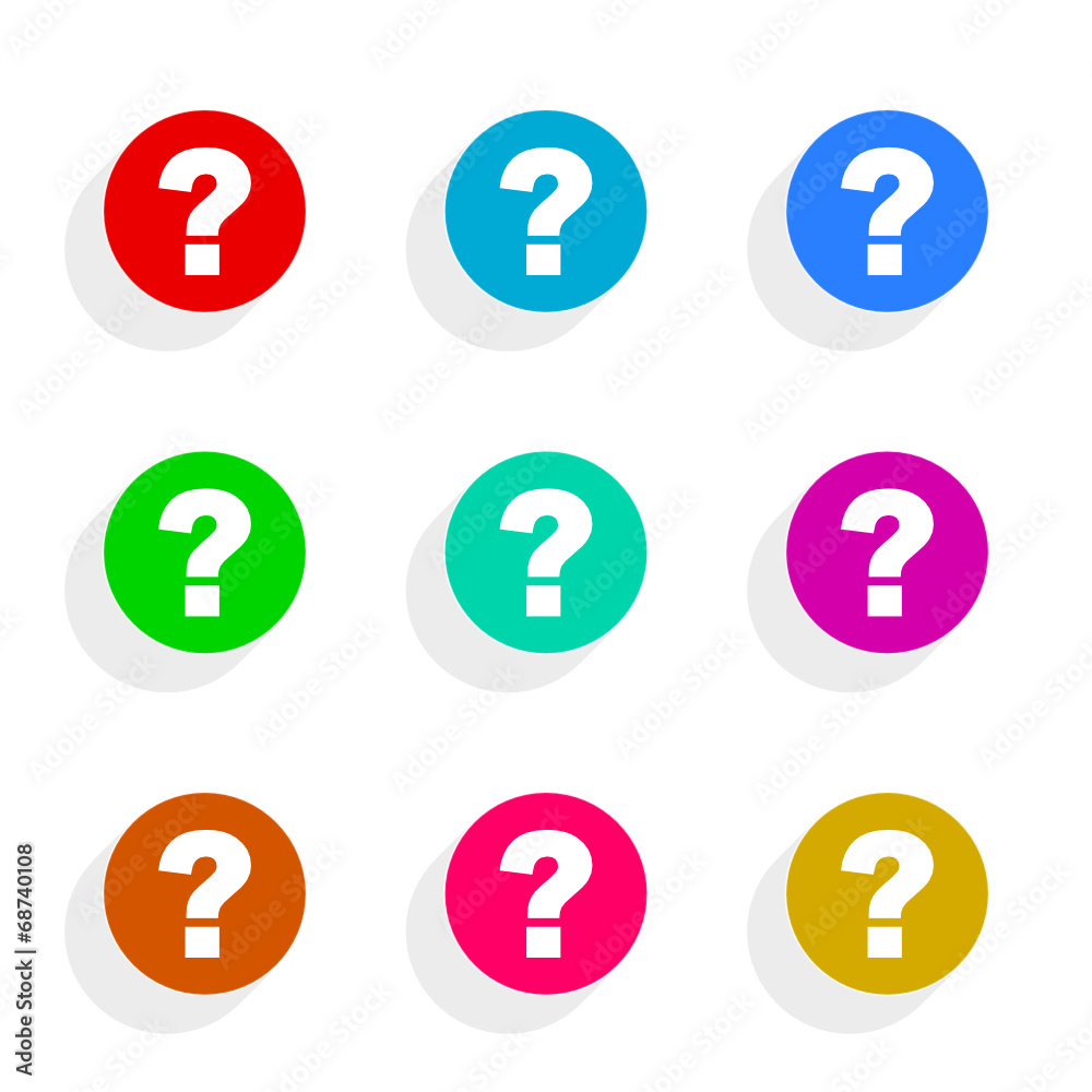 question mark flat icon vector set question mark flat icon vector set
