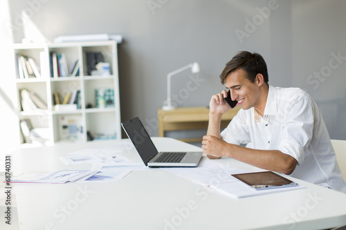 Young man in the office