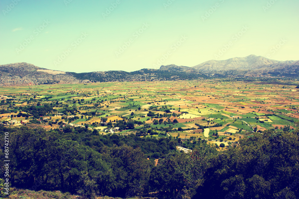 plain landscape, Crete, Greece