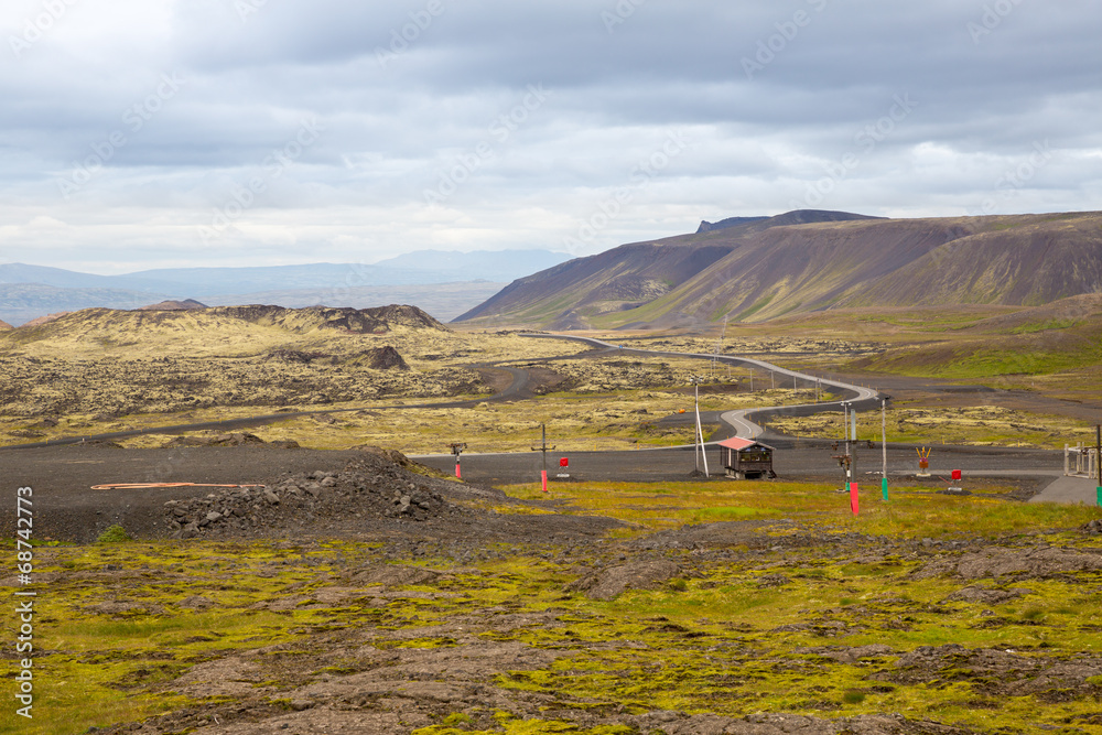 Naklejka premium Panorama of Icelandic mountains