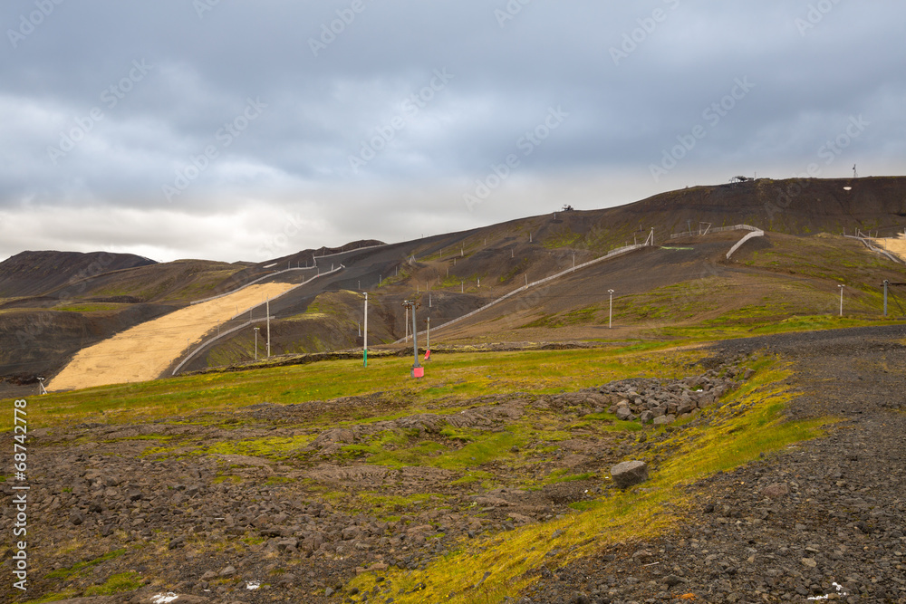 Fototapeta Panorama of Icelandic mountains