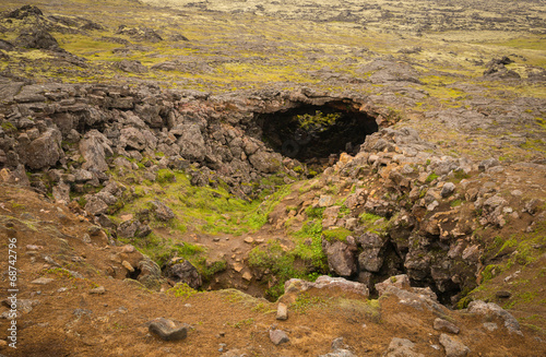 Panorama of Icelandic mountains