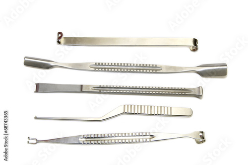 Wallpaper Mural steel surgical instruments on a white background Torontodigital.ca