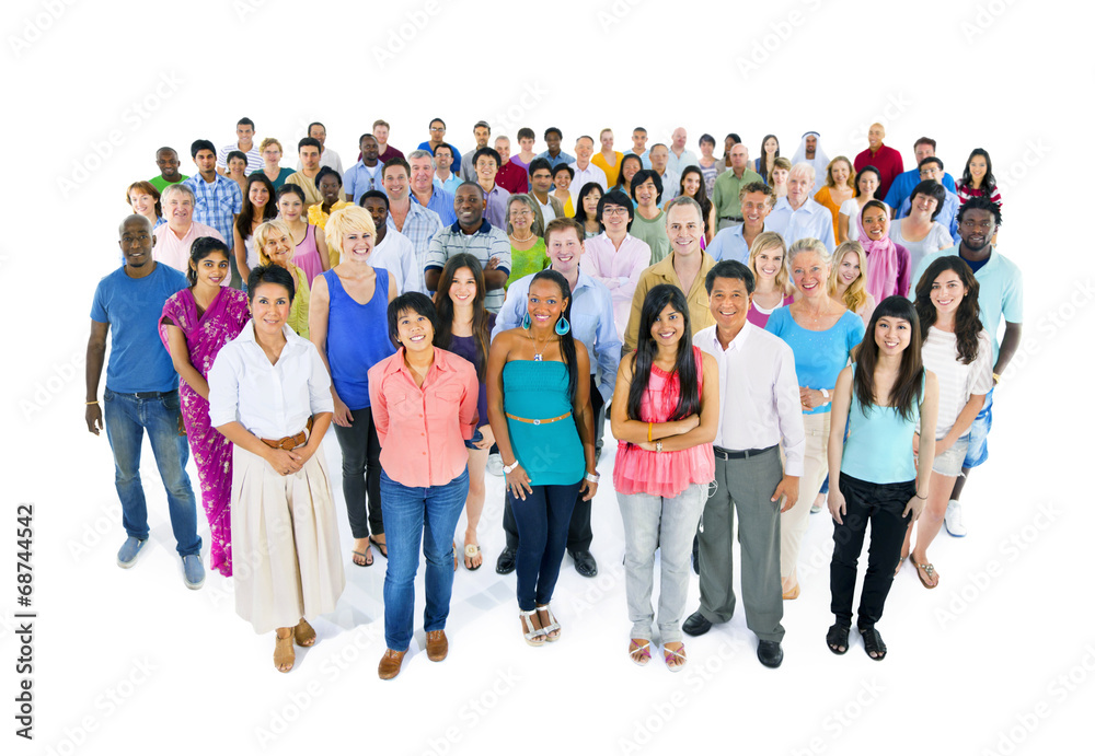 Large Multi-Ethnic Group of World People