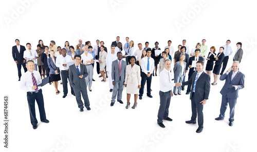 Group of business people Isolated on White