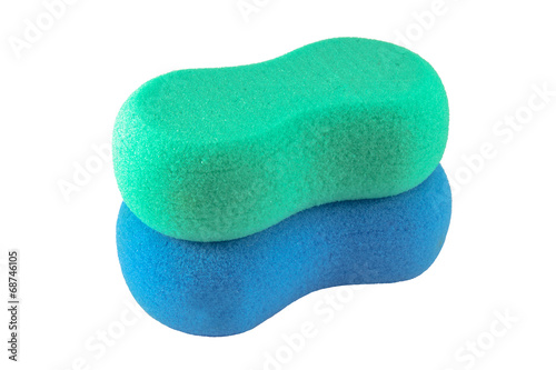 Sponge on white background