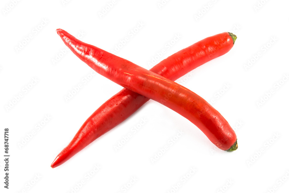 Red pepper isolated on a white background Red pepper isolated on a white background