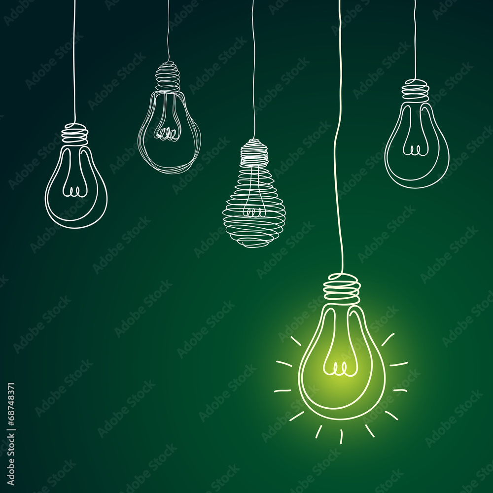 idea concept with light bulbs on blackboard background idea concept with light bulbs on blackboard background