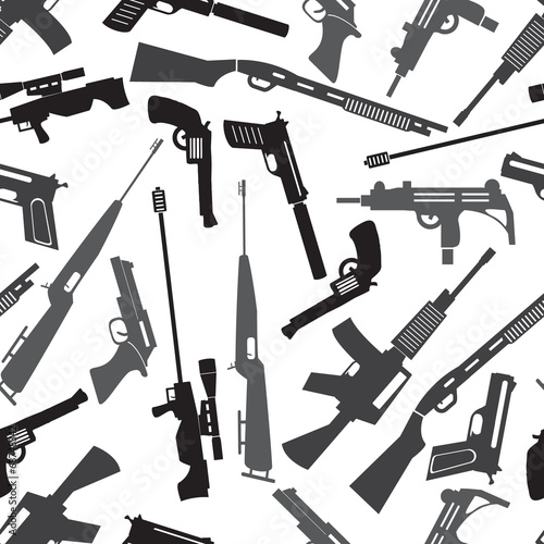firearms weapons and guns seamless pattern eps10