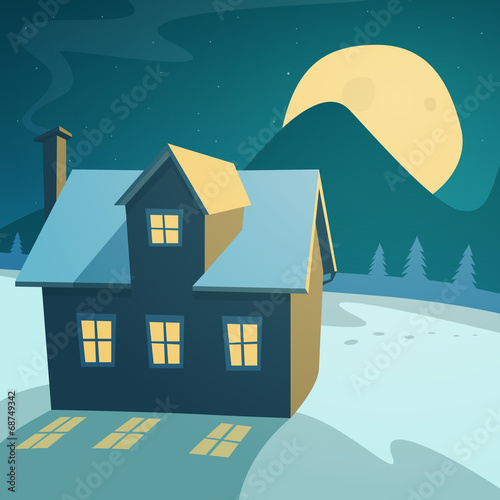 Winter Landscape with House