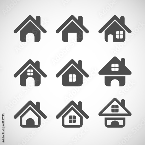 house icon set, vector eps10