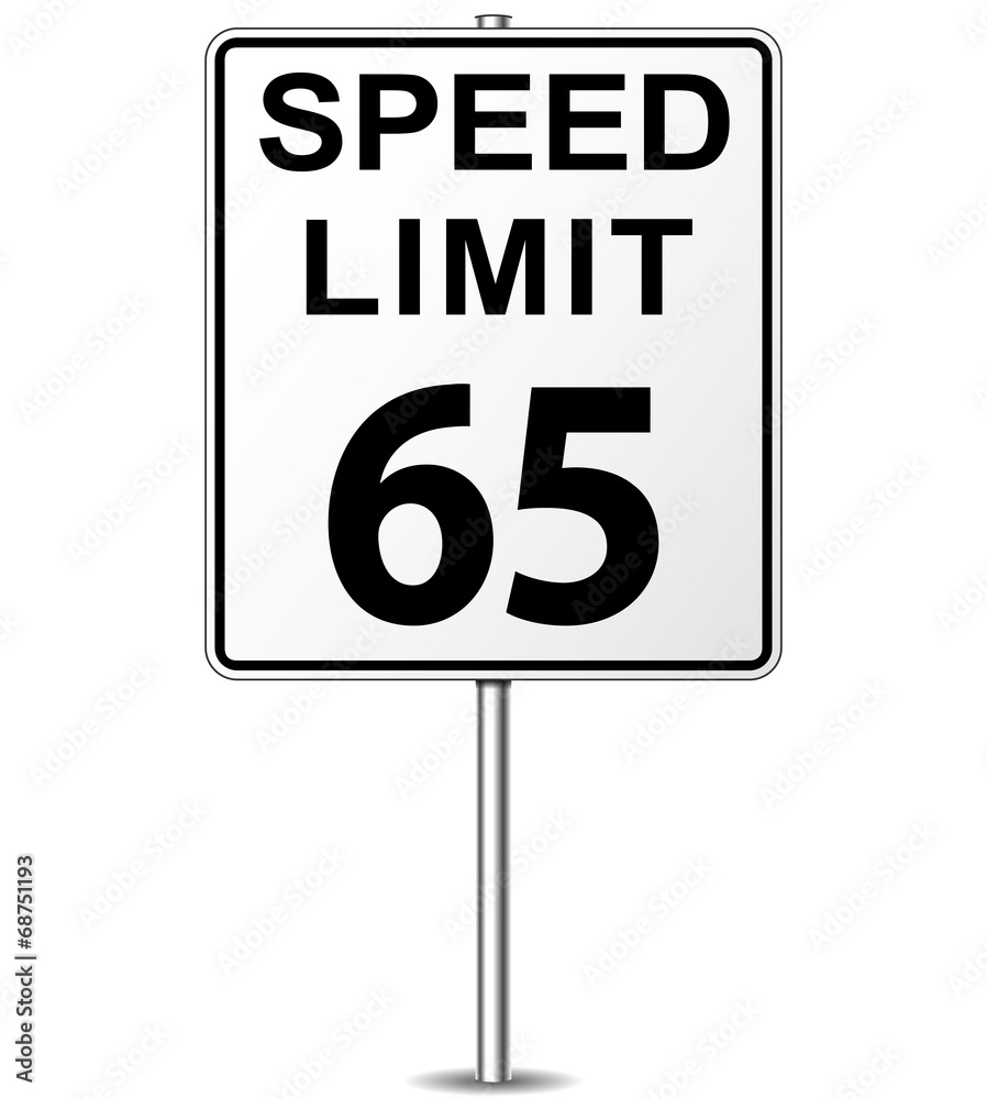 Vector speed limit sign