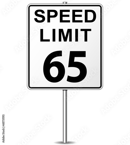 Vector speed limit sign