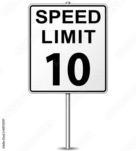 Vector speed limit sign