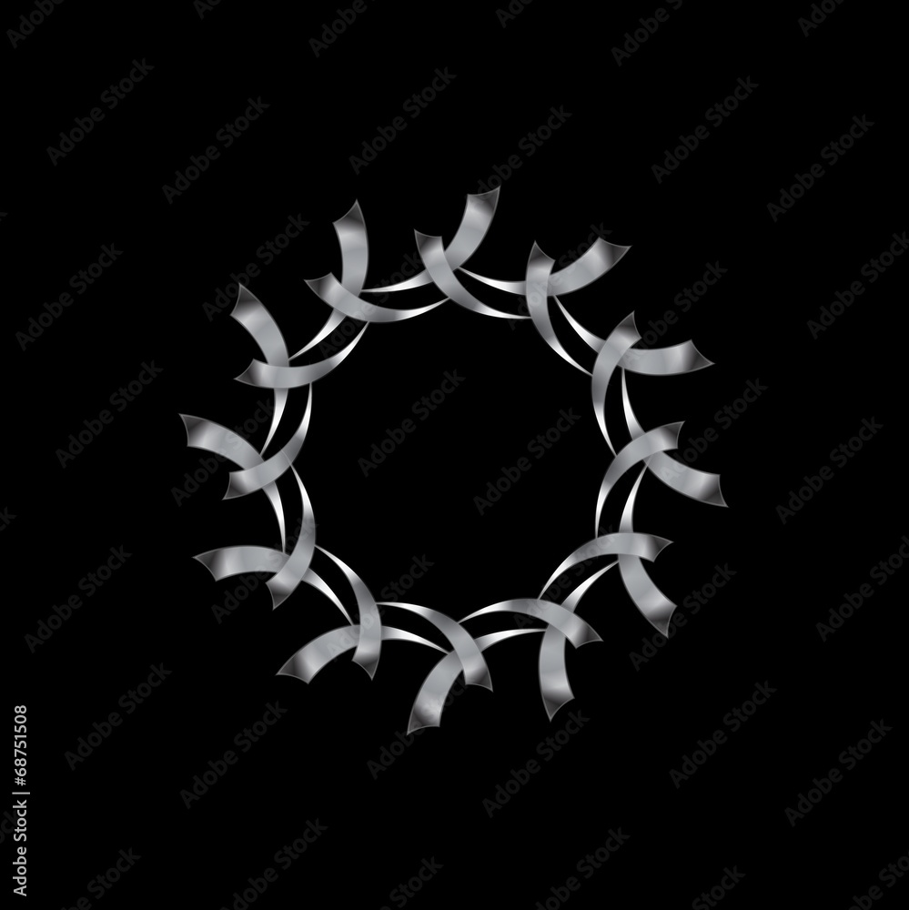 Metallic logo element Metallic logo element