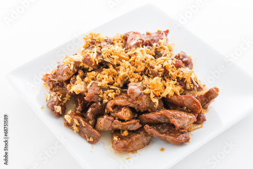 fried pork with garlic