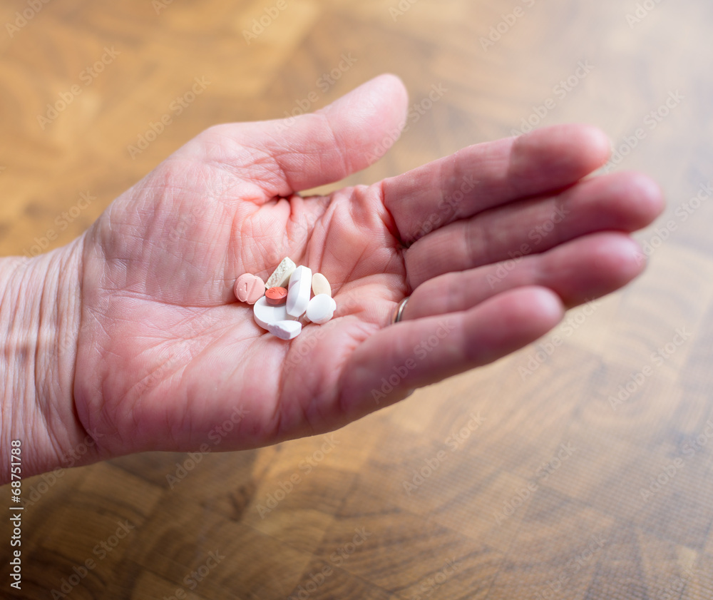 old hand with pills old hand with pills